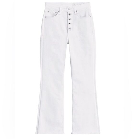 RAG & BONE White Justine Wide Leg Ankle Jean, Size 29. NWT - Picture 11 of 11